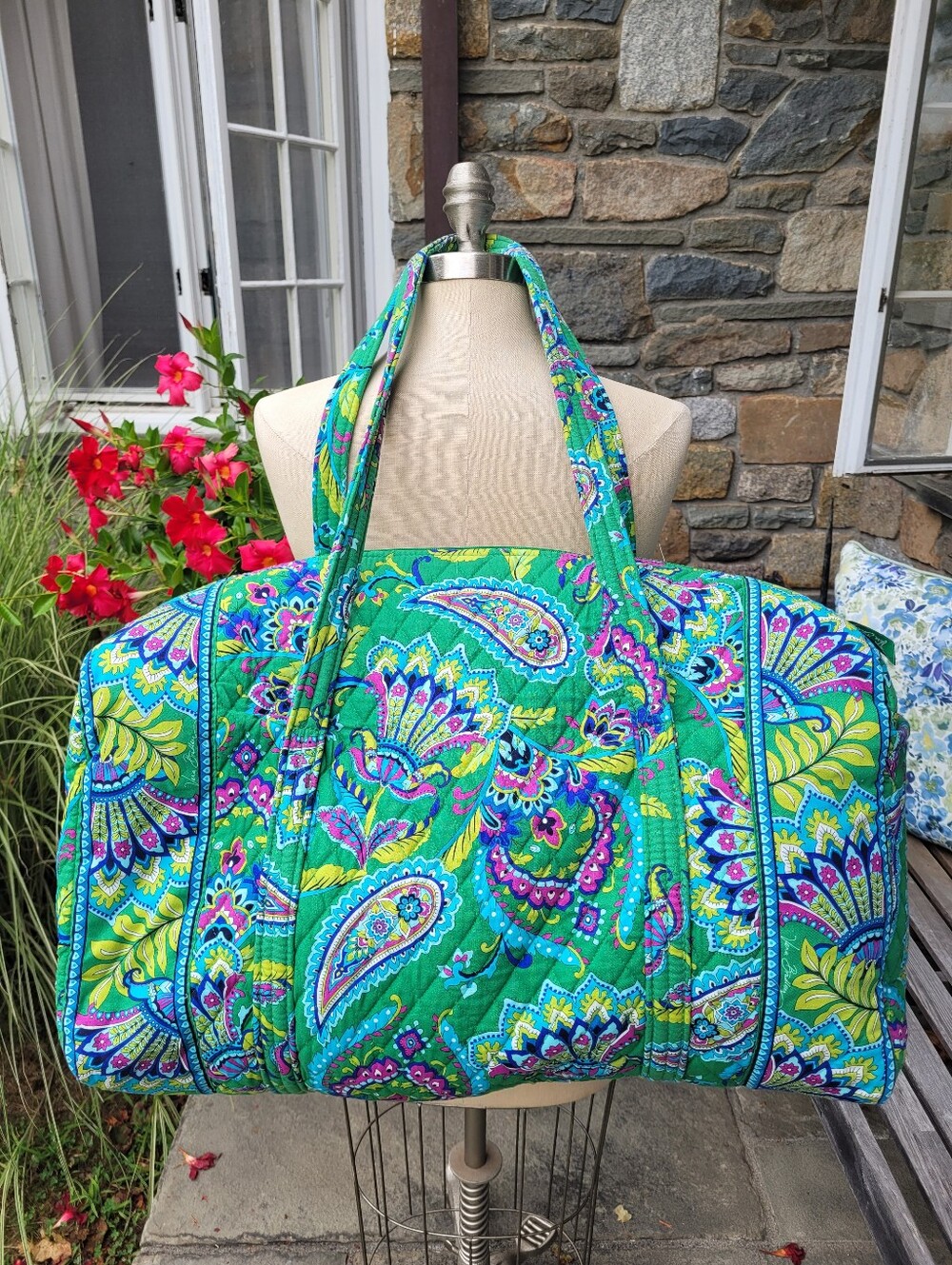Vera Bradley  Paisley Large Duffel Bag Weekender